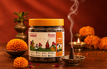 Home rose dhoop cones